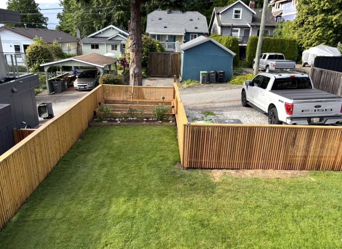 Custom Vertical Slat Cedar Fence 1